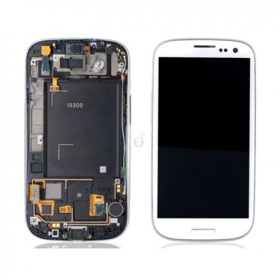 TOUCH+DISPLAY+FRAME SAMSUNG GALAXY S3 I9300 WHITE